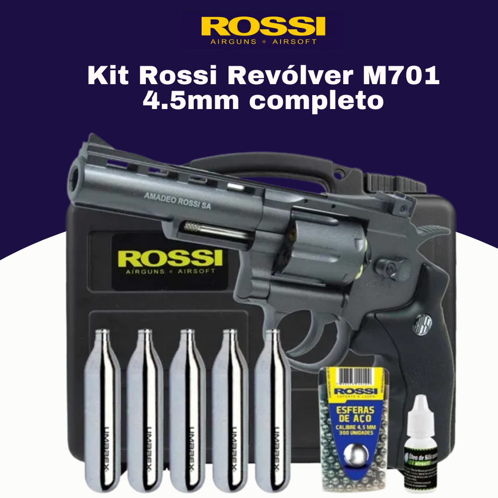 Kit Rossi Revólver M701 com acessórios