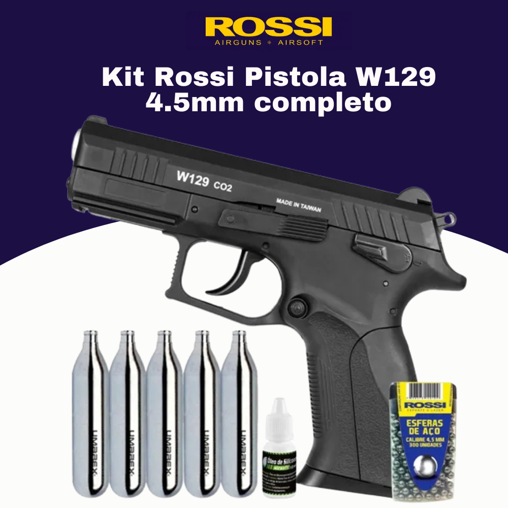 Kit Rossi Pistola W129 com acessórios