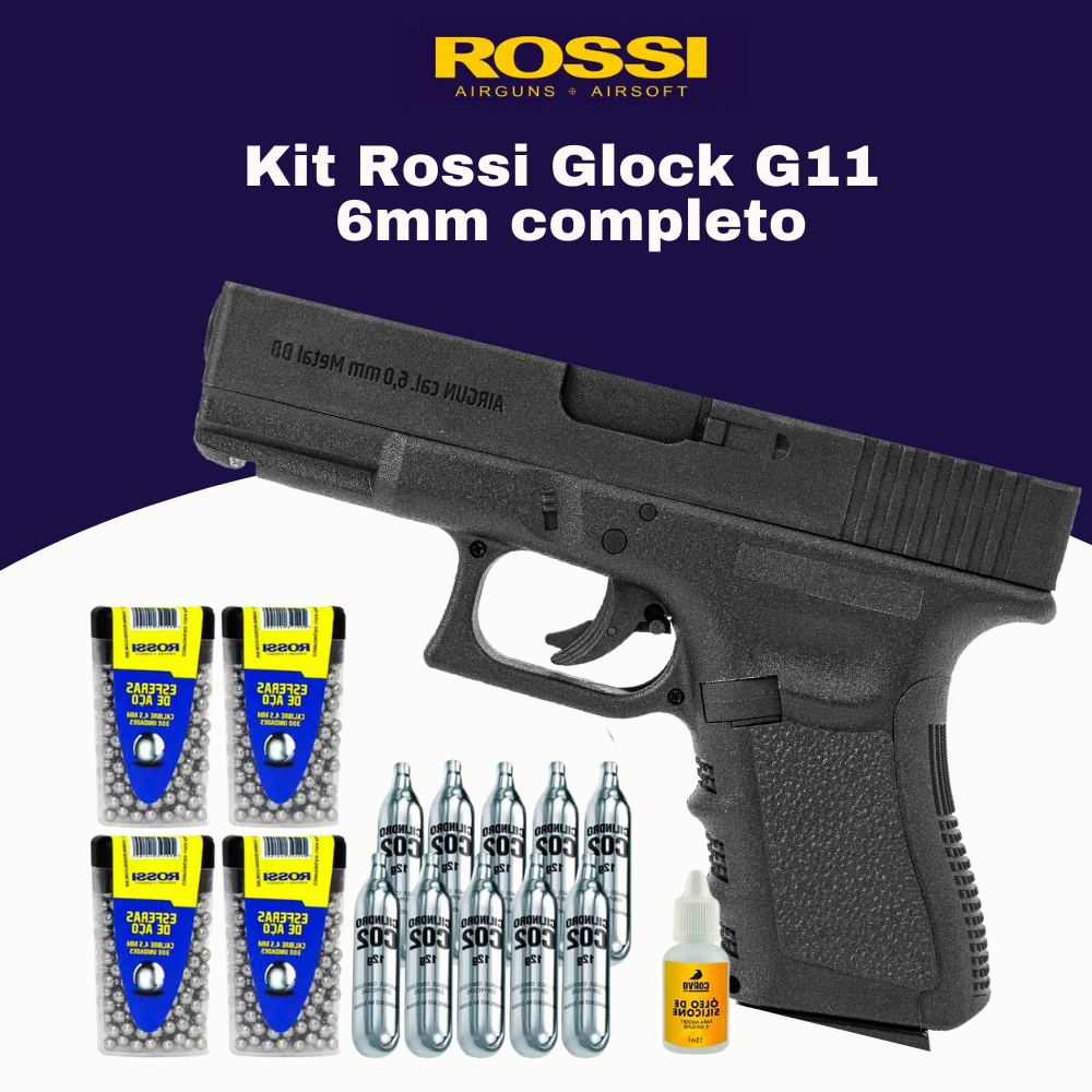 Kit Rossi Glock G11 com acessórios
